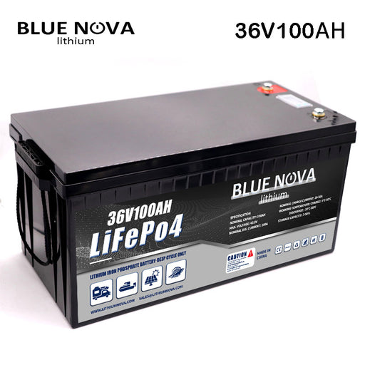 10year warranty bluenova lithium 36v100ah trolling battery built to last