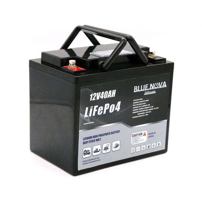 12V40AH Kayak Battery with + LCD｜BlueNova Lithium